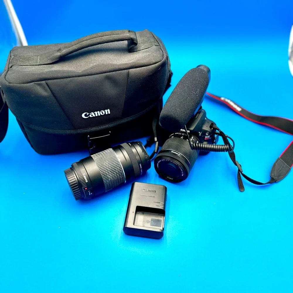 EOS Canon Camera with accessories